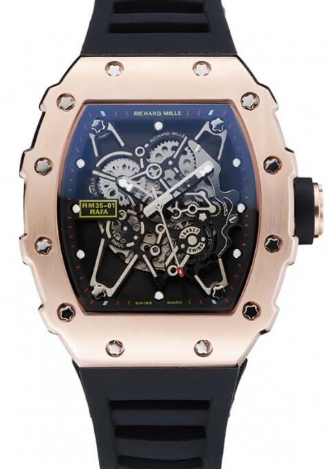 Replica Richard Mille RM 35-01 Rafael Nadal Rose Gold Watch
